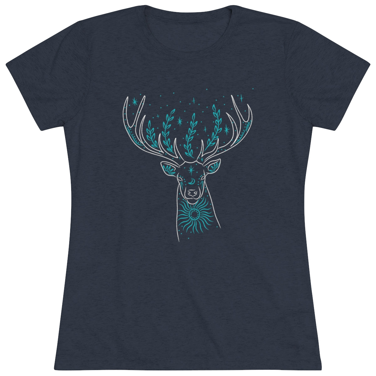 Women's Turquoise Deer Only Triblend Tee