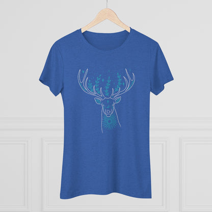 Women's Turquoise Deer Only Triblend Tee
